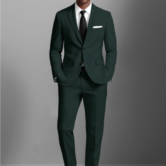 StudioSuits Green Suit 48R Custom 2 Piece Blazer Jacket Pants NWT